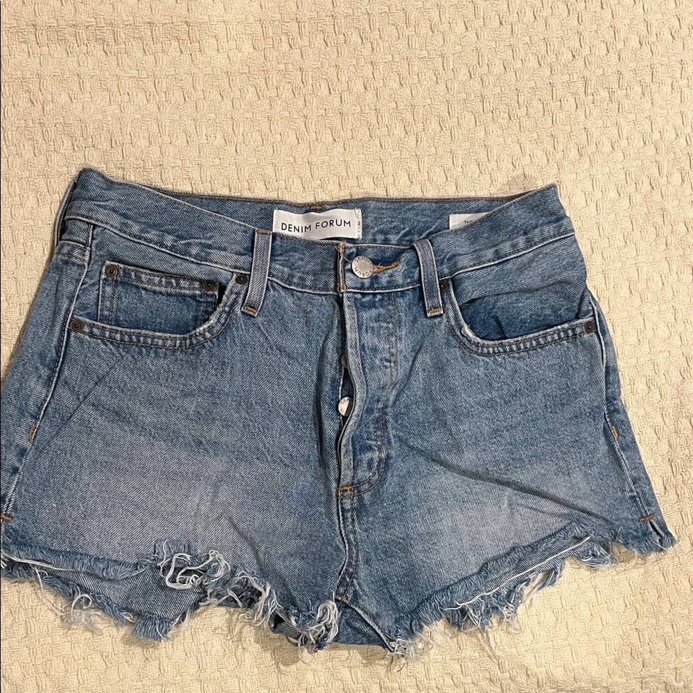 Denim Forum Women's Light Blue Jean Shorts
